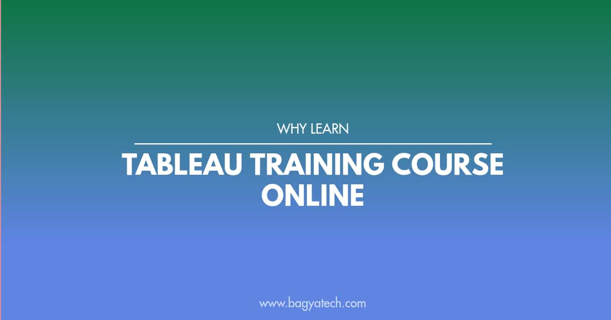 Learn Tableau training course online