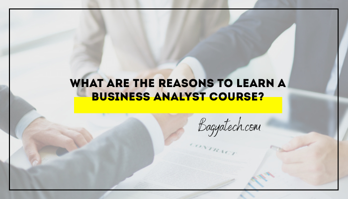 What are the reasons to learn a business analyst course